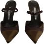 Manolo Blahnik Pre-owned Silk heels Black Dames - Thumbnail 3