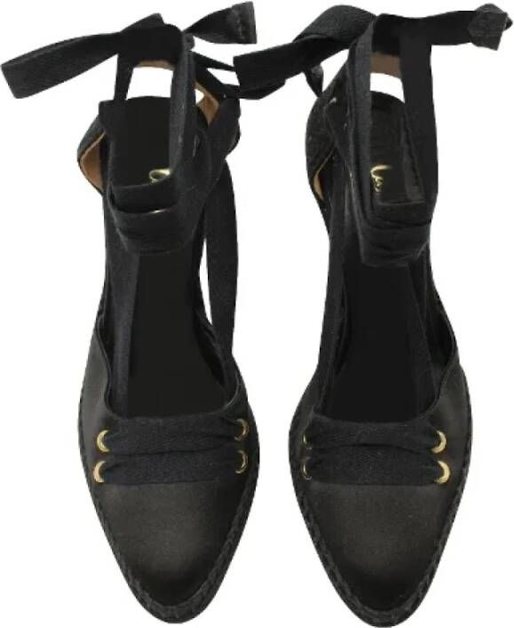 Manolo Blahnik Pre-owned Silk heels Black Dames
