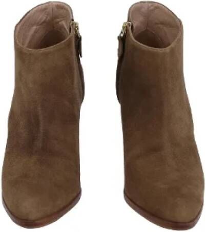 Manolo Blahnik Pre-owned Suede boots Brown Dames