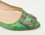 Manolo Blahnik Pre-owned Suede flats Green Dames - Thumbnail 7
