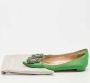 Manolo Blahnik Pre-owned Suede flats Green Dames - Thumbnail 9