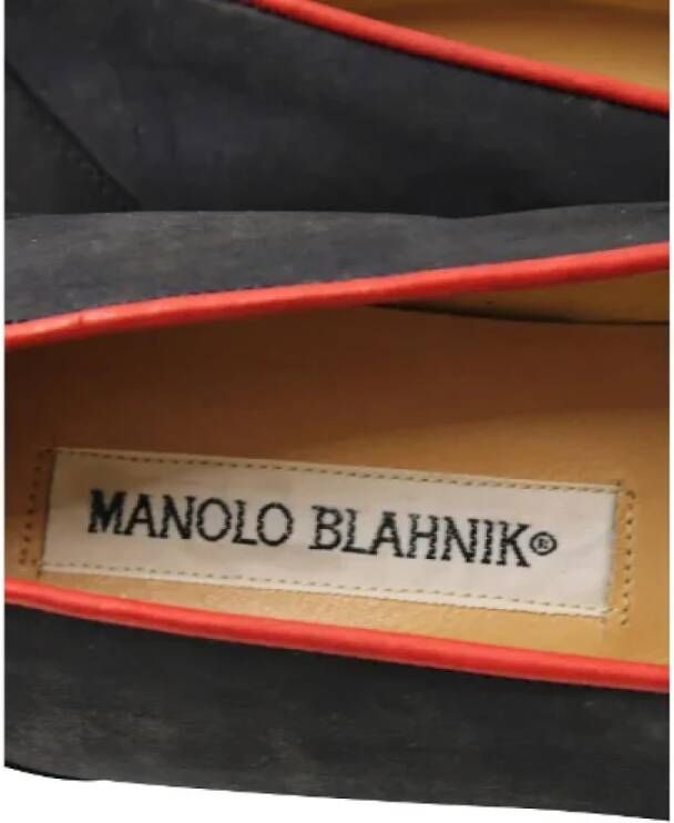 Manolo Blahnik Pre-owned Suede flats Multicolor Dames