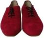 Manolo Blahnik Pre-owned Suede flats Red Dames - Thumbnail 2