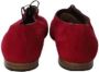 Manolo Blahnik Pre-owned Suede flats Red Dames - Thumbnail 4