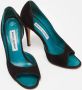 Manolo Blahnik Pre-owned Suede heels Black Dames - Thumbnail 4