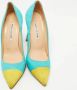 Manolo Blahnik Pre-owned Suede heels Blue Dames - Thumbnail 3