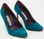 Manolo Blahnik Pre-owned Suede heels Blue Dames - Thumbnail 4