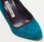 Manolo Blahnik Pre-owned Suede heels Blue Dames - Thumbnail 7