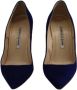 Manolo Blahnik Pre-owned Suede heels Blue Dames - Thumbnail 3