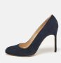 Manolo Blahnik Pre-owned Suede heels Blue Dames - Thumbnail 2