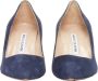 Manolo Blahnik Pre-owned Suede heels Blue Dames - Thumbnail 3