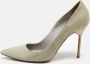 Manolo Blahnik Pre-owned Suede heels Green Dames - Thumbnail 2