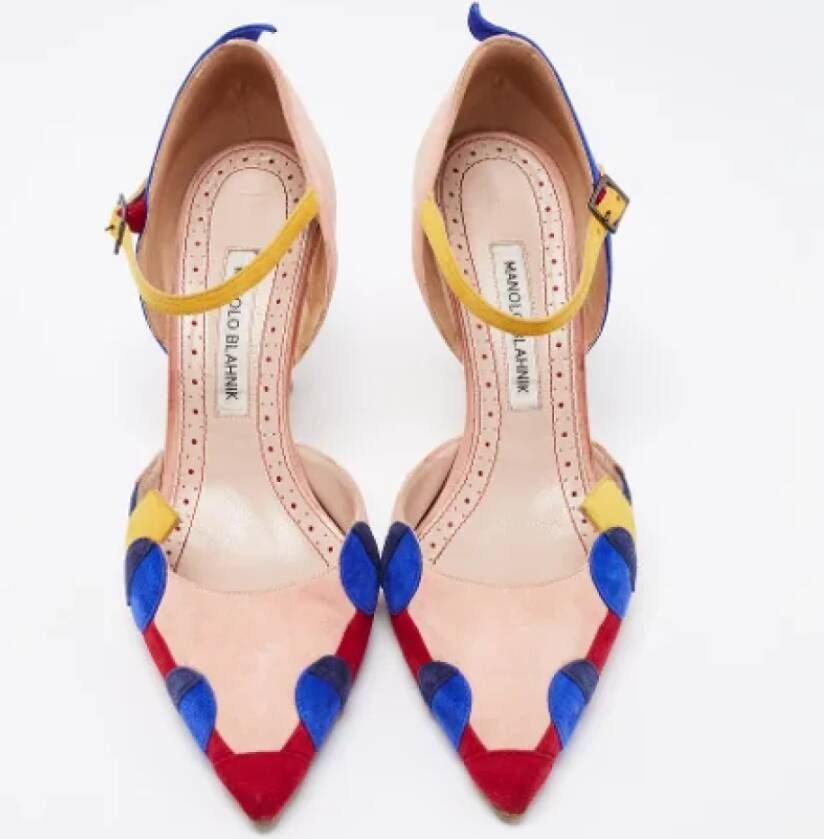Manolo Blahnik Pre-owned Suede heels Multicolor Dames