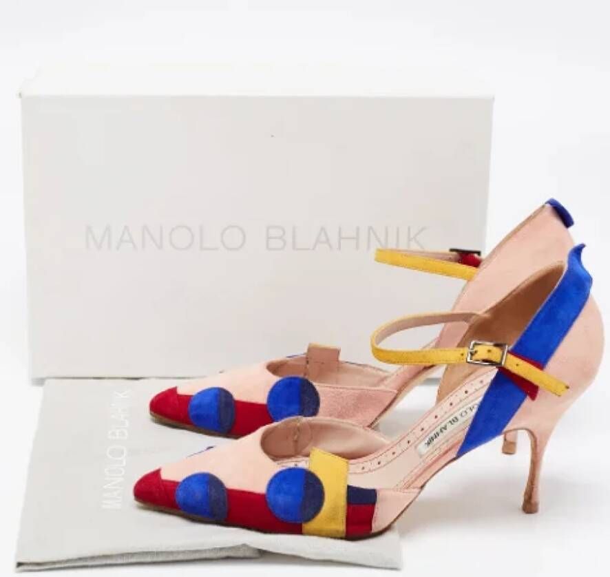 Manolo Blahnik Pre-owned Suede heels Multicolor Dames