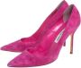 Manolo Blahnik Pre-owned Suede heels Pink Dames - Thumbnail 3
