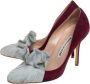 Manolo Blahnik Pre-owned Suede heels Red Dames - Thumbnail 3
