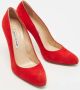 Manolo Blahnik Pre-owned Suede heels Red Dames - Thumbnail 3