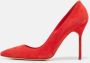 Manolo Blahnik Pre-owned Suede heels Red Dames - Thumbnail 2
