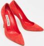 Manolo Blahnik Pre-owned Suede heels Red Dames - Thumbnail 4