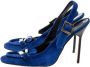 Manolo Blahnik Pre-owned Suede sandals Blue Dames - Thumbnail 3