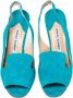 Manolo Blahnik Pre-owned Suede sandals Blue Dames - Thumbnail 2