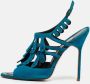 Manolo Blahnik Pre-owned Suede sandals Blue Dames - Thumbnail 2
