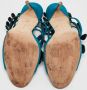 Manolo Blahnik Pre-owned Suede sandals Blue Dames - Thumbnail 6