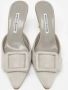 Manolo Blahnik Pre-owned Suede sandals Gray Dames - Thumbnail 3
