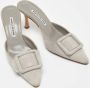 Manolo Blahnik Pre-owned Suede sandals Gray Dames - Thumbnail 4