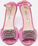 Manolo Blahnik Pre-owned Suede sandals Pink Dames - Thumbnail 3