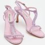 Manolo Blahnik Pre-owned Suede sandals Purple Dames - Thumbnail 3