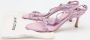 Manolo Blahnik Pre-owned Suede sandals Purple Dames - Thumbnail 8