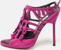 Manolo Blahnik Pre-owned Suede sandals Purple Dames - Thumbnail 2