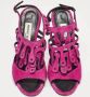 Manolo Blahnik Pre-owned Suede sandals Purple Dames - Thumbnail 3