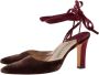 Manolo Blahnik Pre-owned Velvet sandals Red Dames - Thumbnail 3