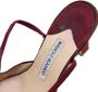Manolo Blahnik Pre-owned Velvet sandals Red Dames - Thumbnail 8