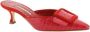 Manolo Blahnik Krokodil-Effect Almond Toe Pumps met Gesp Red Dames - Thumbnail 2