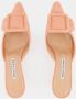 olo Blahnik Roze Suède Kitten Heel Muiltjes - Thumbnail 2
