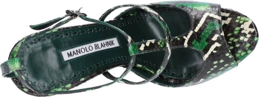 Manolo Blahnik Sandalen Groen