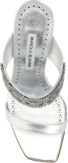 Manolo Blahnik Sandalen met juweeldetail en stilettohak