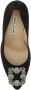 Manolo Blahnik Zwarte Satijnen Pumps met Amandelvormige Neus Black Dames - Thumbnail 10