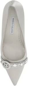 Manolo Blahnik Satin Pump met Strass Gesp