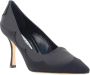Manolo Blahnik Stiletto Heel Pumps met Suède Details Black Dames - Thumbnail 6