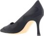 Manolo Blahnik Stiletto Heel Pumps met Suède Details Black Dames - Thumbnail 7