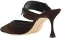 Manolo Blahnik Amandel Teen Suède Stiletto Hiel Pumps Brown Dames - Thumbnail 7