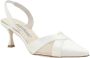 Manolo Blahnik Witte leren slingback-pumps met mesh-details White Dames - Thumbnail 2