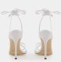 olo Blahnik Witte Nappa Leren Enkelband Sandalen - Thumbnail 2