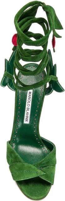 Manolo Blahnik Wrap Sandalen met Leren Zool
