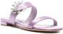 Manolo Blahnik Zijden Platte Schoenen met Kristalversiering Purple Dames - Thumbnail 3