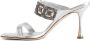 Manolo Blahnik Zilveren Enkelband Sandalen met Kristalversiering Gray Dames - Thumbnail 4